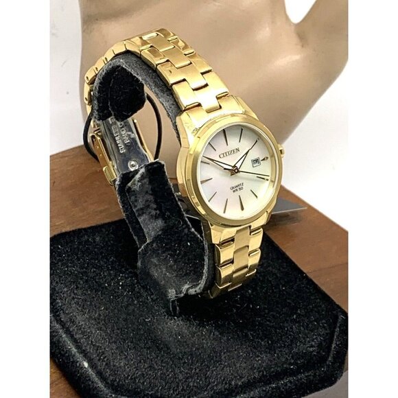 Citizen Women's Watch ERU6072-56D Mother of Pearl White Dial Gold Quartz… - Picture 2 of 14